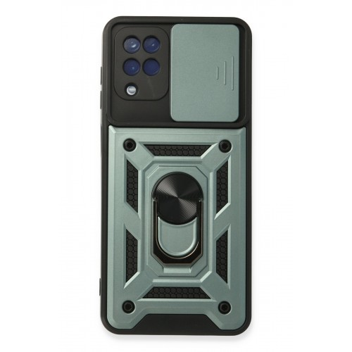 Newface Samsung Galaxy A22 Kılıf Pars Lens Yüzüklü Silikon - Yeşil Newface Samsung Galaxy A22 Kılıf Pars Lens Yüzüklü Silikon - Yeşil