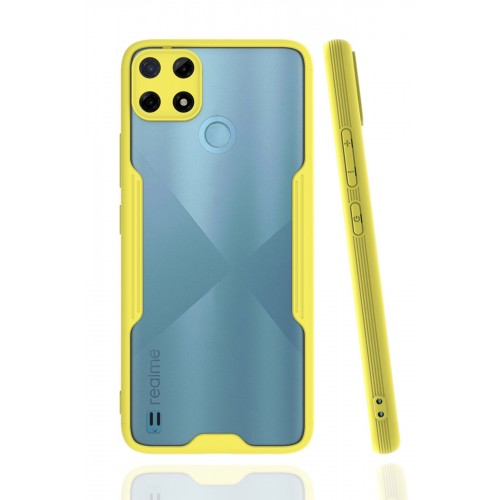 Newface Realme C21Y Kılıf Platin Silikon - Sarı Newface Realme C21Y Kılıf Platin Silikon - Sarı