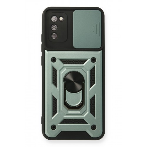 Newface Samsung Galaxy A03S Kılıf Pars Lens Yüzüklü Silikon - Yeşil Newface Samsung Galaxy A03S Kılıf Pars Lens Yüzüklü Silikon - Yeşil