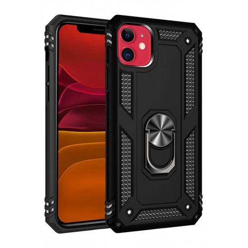 Newface iPhone 11 Kılıf Sofya Yüzüklü Silikon Kapak - Siyah Newface iPhone 11 Kılıf Sofya Yüzüklü Silikon Kapak - Siyah