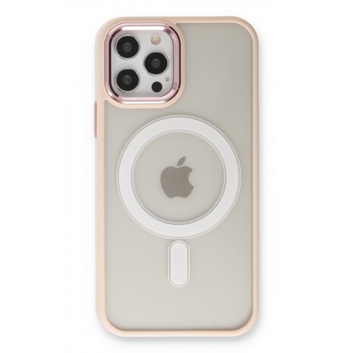 Newface iPhone 12 Pro Kılıf Room Magneticsafe Silikon - Pudra Newface iPhone 12 Pro Kılıf Room Magneticsafe Silikon - Pudra