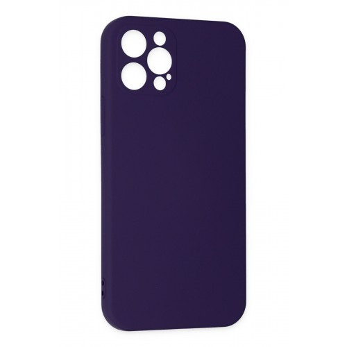 Newface iPhone 12 Pro Kılıf Nano içi Kadife Silikon - Mor Newface iPhone 12 Pro Kılıf Nano içi Kadife Silikon - Mor