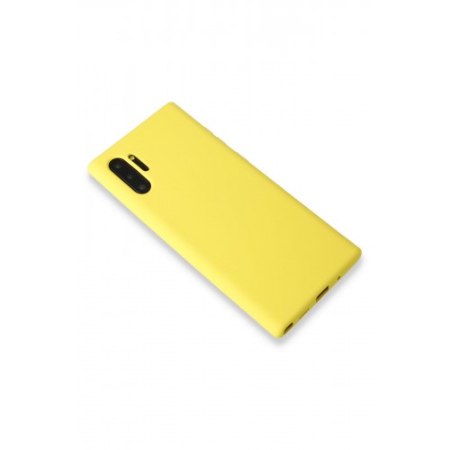 Newface Samsung Galaxy Note 10 Plus Kılıf Nano içi Kadife Silikon - Sarı Newface Samsung Galaxy Note 10 Plus Kılıf Nano içi Kadife Silikon - Sarı