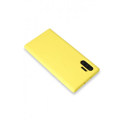 Newface Samsung Galaxy Note 10 Plus Kılıf Nano içi Kadife Silikon - Sarı Newface Samsung Galaxy Note 10 Plus Kılıf Nano içi Kadife Silikon - Sarı