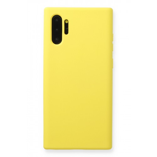 Newface Samsung Galaxy Note 10 Plus Kılıf Nano içi Kadife Silikon - Sarı Newface Samsung Galaxy Note 10 Plus Kılıf Nano içi Kadife Silikon - Sarı