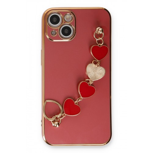 Newface iPhone 14 Kılıf Esila Silikon - Kırmızı Newface iPhone 14 Kılıf Esila Silikon - Kırmızı