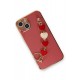 Newface iPhone 14 Kılıf Esila Silikon - Kırmızı Newface iPhone 14 Kılıf Esila Silikon - Kırmızı