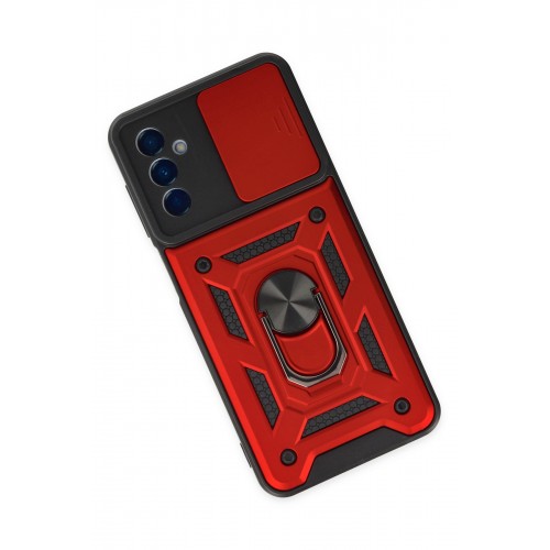 Newface Samsung Galaxy M23 Kılıf Pars Lens Yüzüklü Silikon - Kırmızı Newface Samsung Galaxy M23 Kılıf Pars Lens Yüzüklü Silikon - Kırmızı