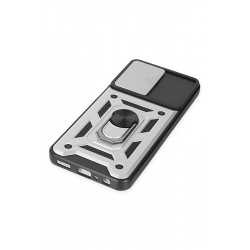 Newface Samsung Galaxy M23 Kılıf Pars Lens Yüzüklü Silikon - Gümüş Newface Samsung Galaxy M23 Kılıf Pars Lens Yüzüklü Silikon - Gümüş