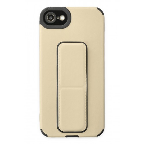 Newface iPhone 7 Kılıf Mega Standlı Silikon - Gold Newface iPhone 7 Kılıf Mega Standlı Silikon - Gold