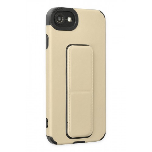Newface iPhone 7 Kılıf Mega Standlı Silikon - Gold Newface iPhone 7 Kılıf Mega Standlı Silikon - Gold