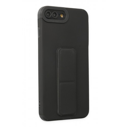 Newface iPhone 7 Plus Kılıf Mega Standlı Silikon - Siyah Newface iPhone 7 Plus Kılıf Mega Standlı Silikon - Siyah