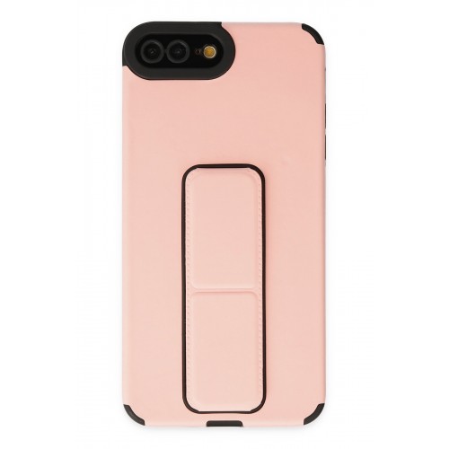 Newface iPhone 7 Plus Kılıf Mega Standlı Silikon - Pudra Newface iPhone 7 Plus Kılıf Mega Standlı Silikon - Pudra