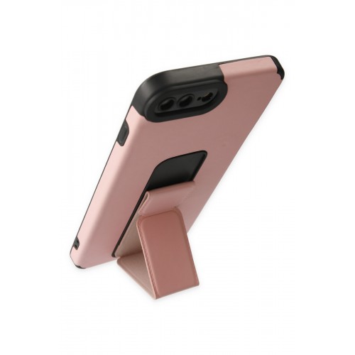 Newface iPhone 7 Plus Kılıf Mega Standlı Silikon - Pudra Newface iPhone 7 Plus Kılıf Mega Standlı Silikon - Pudra