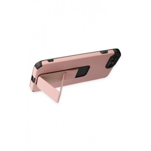 Newface iPhone 7 Plus Kılıf Mega Standlı Silikon - Pudra Newface iPhone 7 Plus Kılıf Mega Standlı Silikon - Pudra