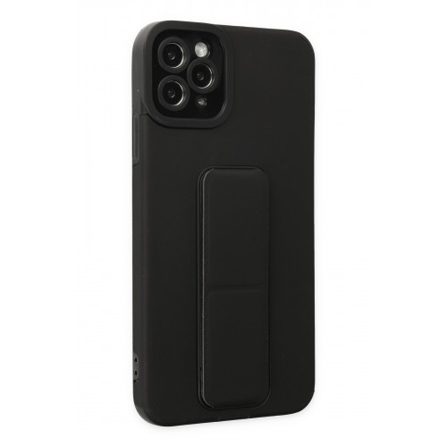 Newface iPhone 11 Pro Max Kılıf Mega Standlı Silikon - Siyah Newface iPhone 11 Pro Max Kılıf Mega Standlı Silikon - Siyah