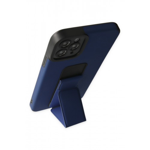 Newface iPhone 11 Pro Max Kılıf Mega Standlı Silikon - Mavi Newface iPhone 11 Pro Max Kılıf Mega Standlı Silikon - Mavi