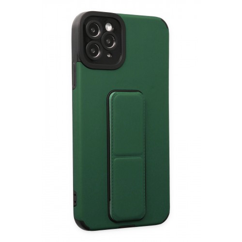 Newface iPhone 11 Pro Max Kılıf Mega Standlı Silikon - Yeşil Newface iPhone 11 Pro Max Kılıf Mega Standlı Silikon - Yeşil