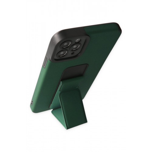 Newface iPhone 11 Pro Max Kılıf Mega Standlı Silikon - Yeşil Newface iPhone 11 Pro Max Kılıf Mega Standlı Silikon - Yeşil