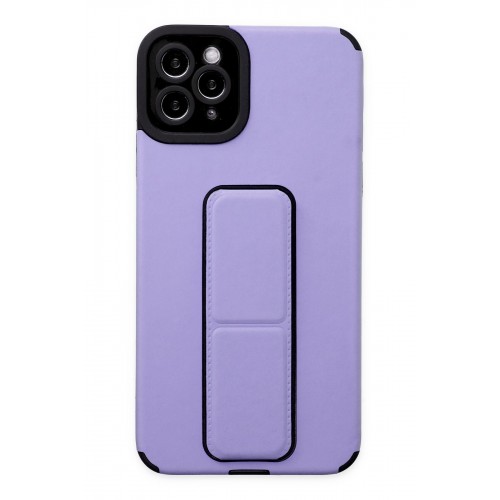 Newface iPhone 11 Pro Max Kılıf Mega Standlı Silikon - Lila Newface iPhone 11 Pro Max Kılıf Mega Standlı Silikon - Lila