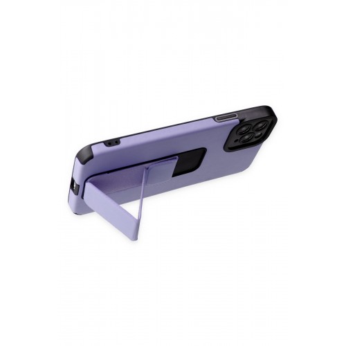 Newface iPhone 11 Pro Max Kılıf Mega Standlı Silikon - Lila Newface iPhone 11 Pro Max Kılıf Mega Standlı Silikon - Lila