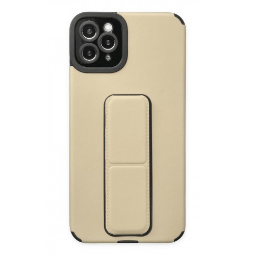 Newface iPhone 11 Pro Max Kılıf Mega Standlı Silikon - Gold Newface iPhone 11 Pro Max Kılıf Mega Standlı Silikon - Gold
