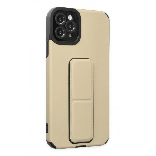 Newface iPhone 11 Pro Max Kılıf Mega Standlı Silikon - Gold Newface iPhone 11 Pro Max Kılıf Mega Standlı Silikon - Gold