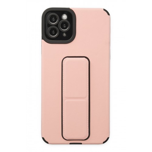 Newface iPhone 11 Pro Max Kılıf Mega Standlı Silikon - Pudra Newface iPhone 11 Pro Max Kılıf Mega Standlı Silikon - Pudra