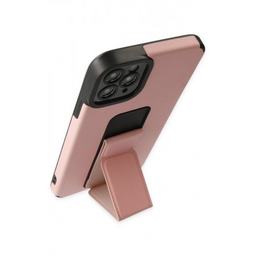 Newface iPhone 11 Pro Max Kılıf Mega Standlı Silikon - Pudra Newface iPhone 11 Pro Max Kılıf Mega Standlı Silikon - Pudra