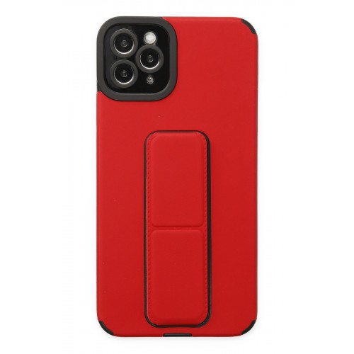 Newface iPhone 11 Pro Max Kılıf Mega Standlı Silikon - Kırmızı Newface iPhone 11 Pro Max Kılıf Mega Standlı Silikon - Kırmızı