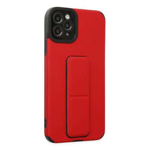 Newface iPhone 11 Pro Max Kılıf Mega Standlı Silikon - Kırmızı Newface iPhone 11 Pro Max Kılıf Mega Standlı Silikon - Kırmızı