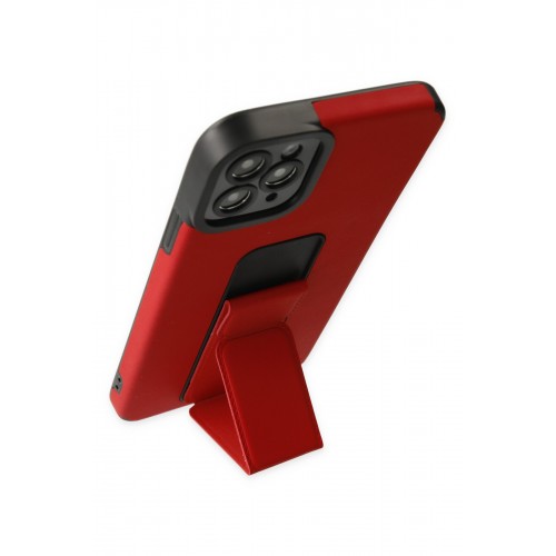 Newface iPhone 11 Pro Max Kılıf Mega Standlı Silikon - Kırmızı Newface iPhone 11 Pro Max Kılıf Mega Standlı Silikon - Kırmızı