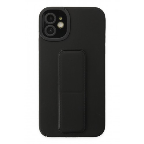 Newface iPhone 12 Kılıf Mega Standlı Silikon - Siyah Newface iPhone 12 Kılıf Mega Standlı Silikon - Siyah
