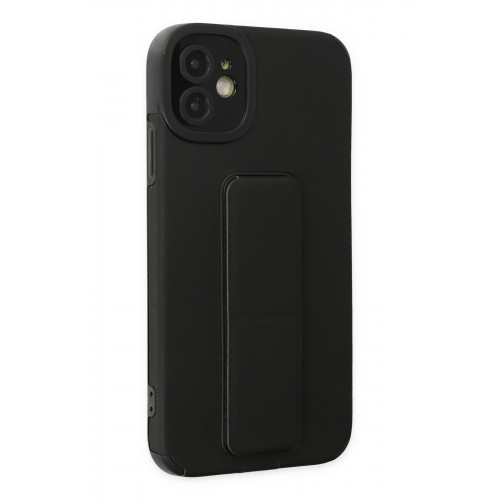 Newface iPhone 12 Kılıf Mega Standlı Silikon - Siyah Newface iPhone 12 Kılıf Mega Standlı Silikon - Siyah
