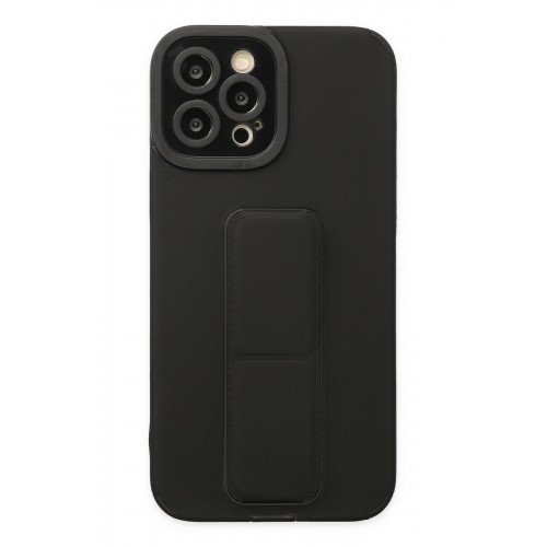 Newface iPhone 12 Pro Max Kılıf Mega Standlı Silikon - Siyah Newface iPhone 12 Pro Max Kılıf Mega Standlı Silikon - Siyah