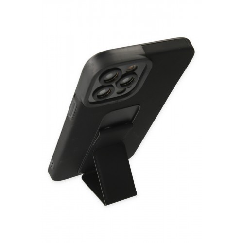 Newface iPhone 12 Pro Max Kılıf Mega Standlı Silikon - Siyah Newface iPhone 12 Pro Max Kılıf Mega Standlı Silikon - Siyah