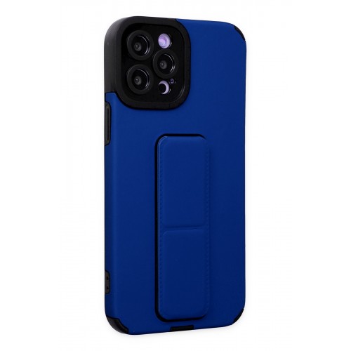Newface iPhone 12 Pro Max Kılıf Mega Standlı Silikon - Mavi Newface iPhone 12 Pro Max Kılıf Mega Standlı Silikon - Mavi