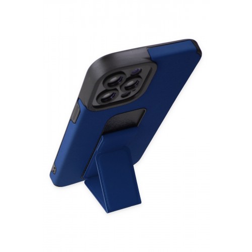 Newface iPhone 12 Pro Max Kılıf Mega Standlı Silikon - Mavi Newface iPhone 12 Pro Max Kılıf Mega Standlı Silikon - Mavi