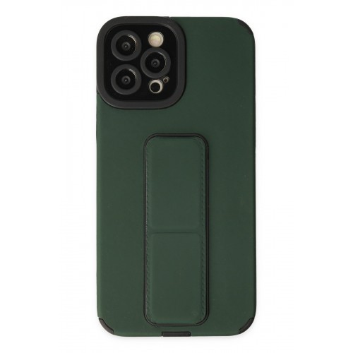 Newface iPhone 12 Pro Max Kılıf Mega Standlı Silikon - Yeşil Newface iPhone 12 Pro Max Kılıf Mega Standlı Silikon - Yeşil