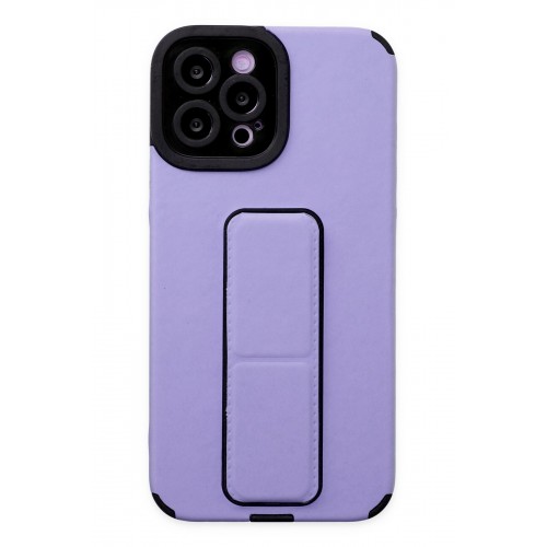 Newface iPhone 12 Pro Max Kılıf Mega Standlı Silikon - Lila Newface iPhone 12 Pro Max Kılıf Mega Standlı Silikon - Lila