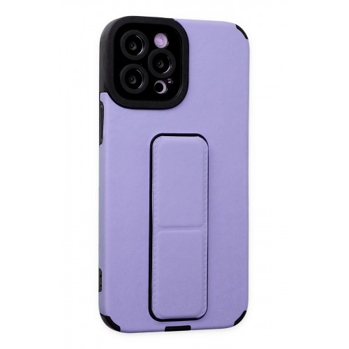 Newface iPhone 12 Pro Max Kılıf Mega Standlı Silikon - Lila Newface iPhone 12 Pro Max Kılıf Mega Standlı Silikon - Lila
