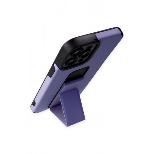 Newface iPhone 12 Pro Max Kılıf Mega Standlı Silikon - Lila Newface iPhone 12 Pro Max Kılıf Mega Standlı Silikon - Lila