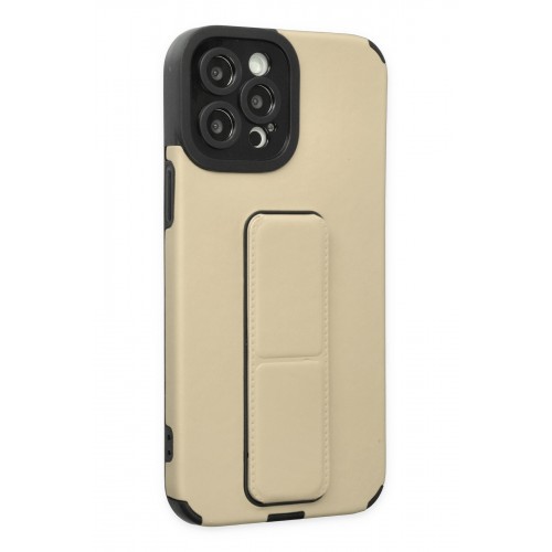 Newface iPhone 12 Pro Max Kılıf Mega Standlı Silikon - Gold Newface iPhone 12 Pro Max Kılıf Mega Standlı Silikon - Gold
