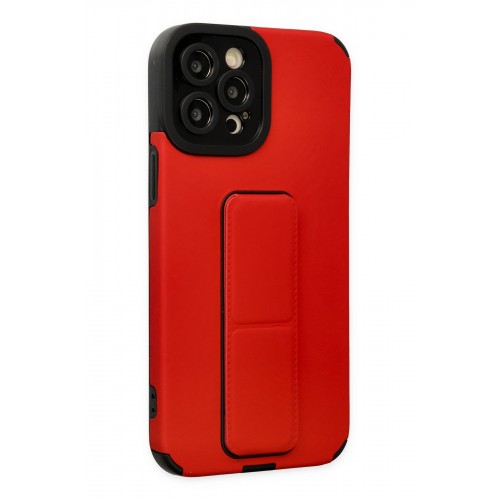 Newface iPhone 12 Pro Max Kılıf Mega Standlı Silikon - Kırmızı Newface iPhone 12 Pro Max Kılıf Mega Standlı Silikon - Kırmızı
