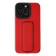 Newface iPhone 13 Pro Kılıf Mega Standlı Silikon - Kırmızı