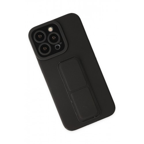 Newface iPhone 13 Pro Max Kılıf Mega Standlı Silikon - Siyah Newface iPhone 13 Pro Max Kılıf Mega Standlı Silikon - Siyah