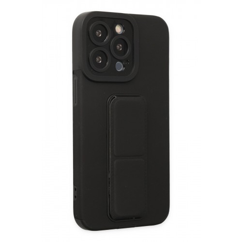 Newface iPhone 13 Pro Max Kılıf Mega Standlı Silikon - Siyah Newface iPhone 13 Pro Max Kılıf Mega Standlı Silikon - Siyah