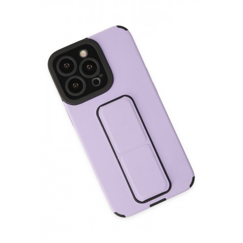 Newface iPhone 13 Pro Max Kılıf Mega Standlı Silikon - Lila Newface iPhone 13 Pro Max Kılıf Mega Standlı Silikon - Lila