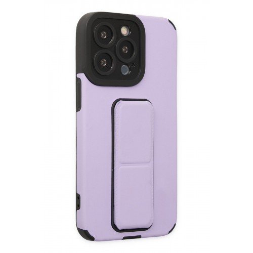 Newface iPhone 13 Pro Max Kılıf Mega Standlı Silikon - Lila Newface iPhone 13 Pro Max Kılıf Mega Standlı Silikon - Lila