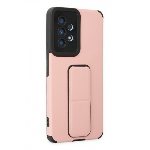 Newface Samsung Galaxy A53 5G Kılıf Mega Standlı Silikon - Pudra Newface Samsung Galaxy A53 5G Kılıf Mega Standlı Silikon - Pudra